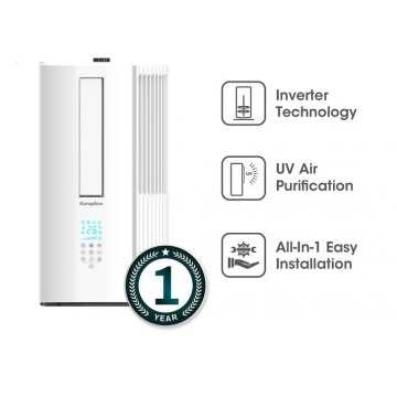 EuropAce EAC601DUV 6000 BTU Inverter Casement Air Conditioner with UV Air Purification